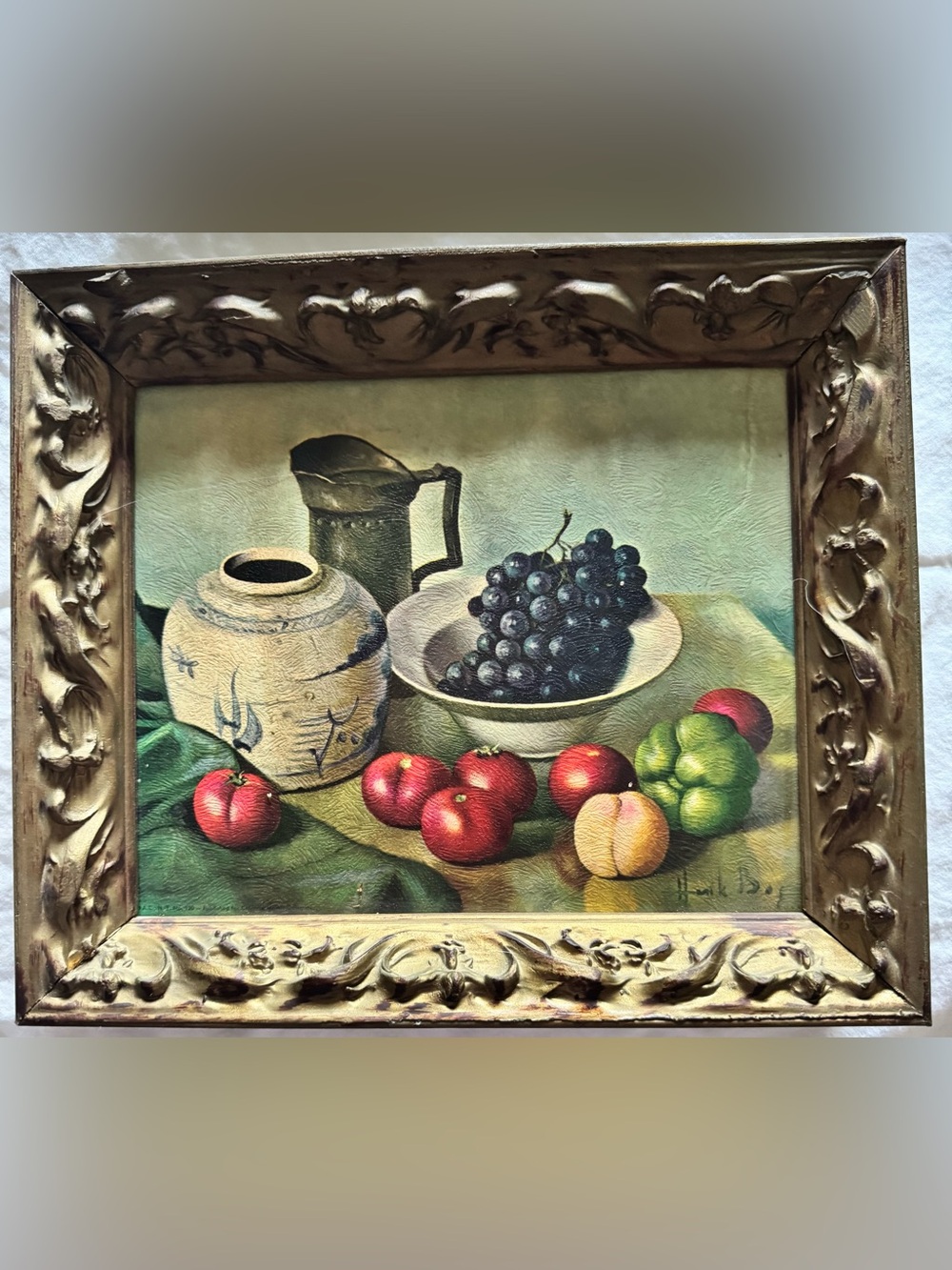 Henk Bos Vintage Contemporary Dutch Still Life Fruit  Wall Art Print